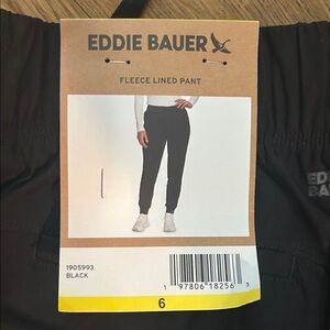 Eddie Bauer Black Fleece Lined Joggers (6)
